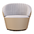 Contemporary CONSONANCE Armchair by Roche Bobois 3D model small image 2