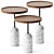 Ekero Round Side Tables by Porada 3D model small image 1