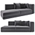Mnoxet Modern Design Sofa: Enhanced Comfort & Style 3D model small image 7