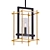 Vintage Brass Glass Pendant 3D model small image 1