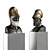 Classic Pericles Bust: Elegant Black & White 3D model small image 1