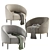 Elegant Yoisho Armchair: Versatile Colors & Materials 3D model small image 2