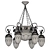 8 Horns Empire Style Chandelier 3D model small image 2