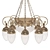 8 Horns Empire Style Chandelier 3D model small image 3