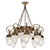8 Horns Empire Style Chandelier 3D model small image 9