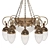 8 Horns Empire Style Chandelier 3D model small image 10