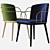 Elegant Arven Duo Chair 3D model small image 2