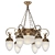 Elegant 6-Horn Chandelier: Ample Lighting for Any Space 3D model small image 4