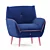 Flexible Fabric Armchair 3D model small image 2