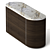 Modern Wood and Stone Commode 3D model small image 2