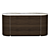 Modern Wood and Stone Commode 3D model small image 3