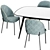 HER 042 G Dijon Table & Chair Set 3D model small image 5