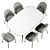 HER 042 G Dijon Table & Chair Set 3D model small image 6