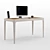 Modern Solid Oak Desk 3D model small image 1