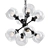 Elegant Black Luna Pendant Light 3D model small image 1