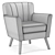 Title: Merel Mid-Century Club Chair in Chic Fabric 3D model small image 5