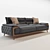 Elegant 3-Seater Sofa: 250x90x85cm 3D model small image 1