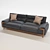 Elegant 3-Seater Sofa: 250x90x85cm 3D model small image 2