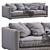 Poliform Bristol Leather Sofa 3D model small image 5