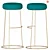 Stylish Corona Bar Stool 3D model small image 1