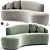 Modern Italian Curved Sofa - Inspired Elegance 3D model small image 1