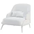 Elegant Brigid Armchair 3D model small image 2