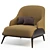 Elegant Brigid Armchair 3D model small image 4