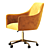 Frosted Velvet Office Chair: Adjustable Swivel 3D model small image 3