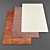 5-Piece Set of Stylish Rugs 3D model small image 1