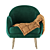 Cozy Retreat Armchair 3D model small image 2