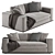 Minotti Hamilton 2-Seat Sofa 3D model small image 4