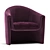 Sleek Italian Armchair: B&B Italia 3D model small image 1