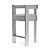 Sleek Brooklyn Bar Chair 3D model small image 3