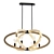 Bodega Bay Anthracite Pendant: Modern Elegance in 6 Lights 3D model small image 1