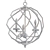 Swirled Bronze Foyer Chandelier 3D model small image 2