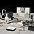 Elegant Orchid Cosmetics Set 3D model small image 2