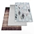 Luxury Collection: Set of 5 Rugs with Textures 3D model small image 1