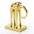 Golden Elephant Figurines 3D model small image 2