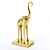 Golden Elephant Figurines 3D model small image 4