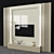 Modern TV Wall Unit with 55 Inch TV 3D model small image 2