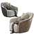 Elegant Sillon Armchair: Luxury and Comfort 3D model small image 3