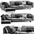 Customizable Boconcept Indivi Sofa 3D model small image 1