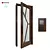 Title: Modern Reed Glass Interlocking Door 3D model small image 1