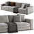 Luxurious Minotti Hamilton Sofa: Premium 3-Seater 3D model small image 1