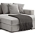 Modern Minotti Hamilton Corner Sofa 3D model small image 3