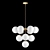 Elegant Grape Cluster Chandelier 3D model small image 2