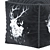 Animal Silhouette Square Ottoman 3D model small image 6