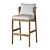 Elegant RH Malta Barstool 3D model small image 1