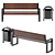 Industrial Loft Bench & Urn Set 3D model small image 2