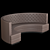 Elegant Bourbon Round Sofa 3D model small image 2